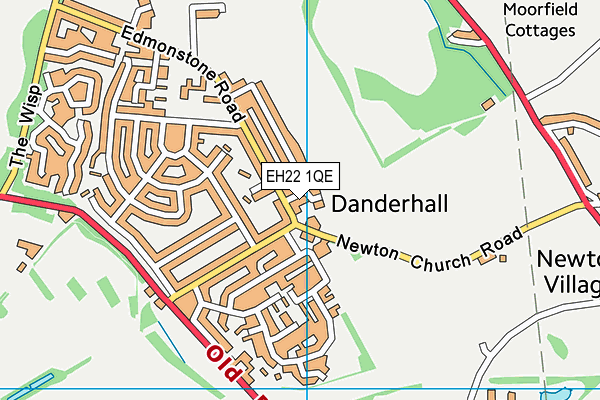 EH22 1QE map - OS VectorMap District (Ordnance Survey)