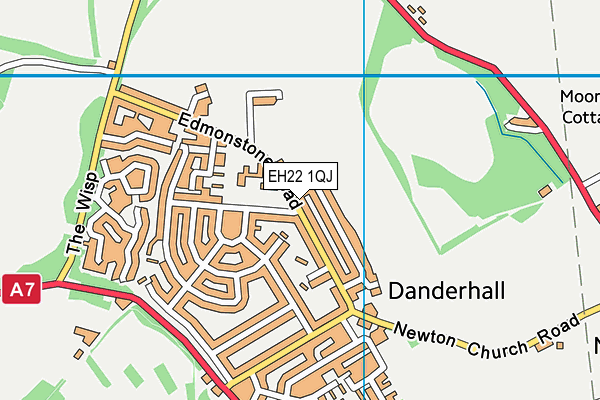 EH22 1QJ map - OS VectorMap District (Ordnance Survey)