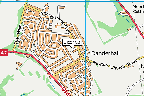 EH22 1QQ map - OS VectorMap District (Ordnance Survey)