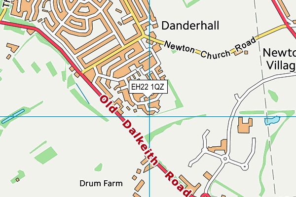 EH22 1QZ map - OS VectorMap District (Ordnance Survey)