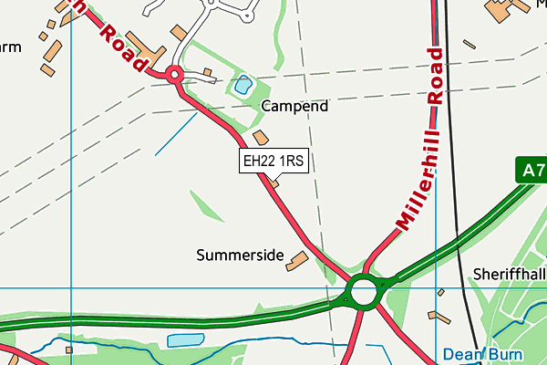 EH22 1RS map - OS VectorMap District (Ordnance Survey)