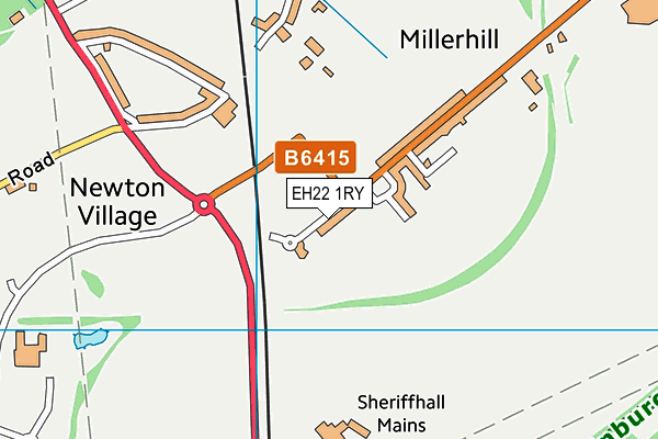 EH22 1RY map - OS VectorMap District (Ordnance Survey)