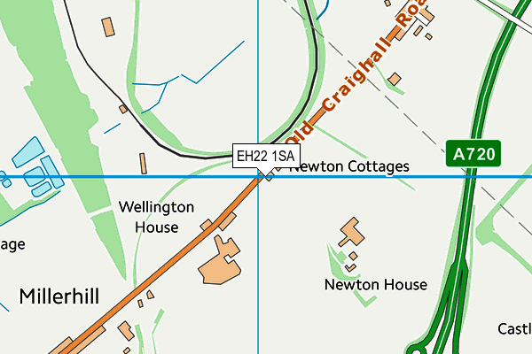 EH22 1SA map - OS VectorMap District (Ordnance Survey)