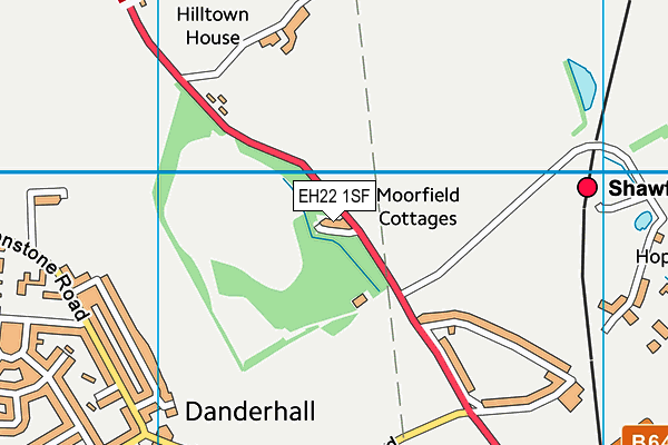 EH22 1SF map - OS VectorMap District (Ordnance Survey)