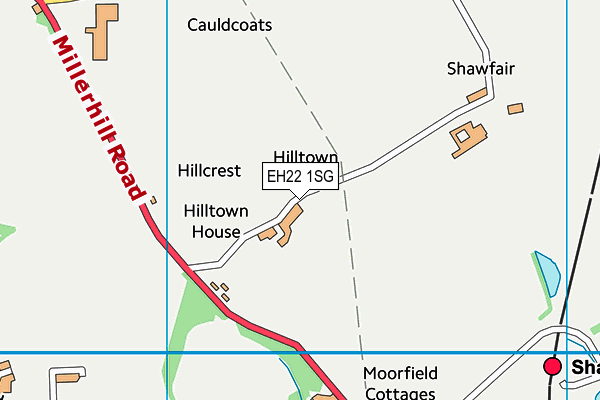 EH22 1SG map - OS VectorMap District (Ordnance Survey)