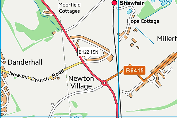 EH22 1SN map - OS VectorMap District (Ordnance Survey)