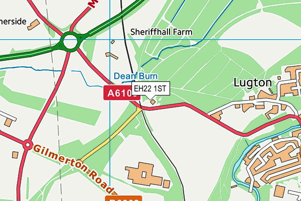 EH22 1ST map - OS VectorMap District (Ordnance Survey)