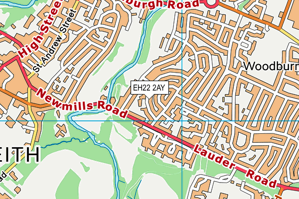 EH22 2AY map - OS VectorMap District (Ordnance Survey)