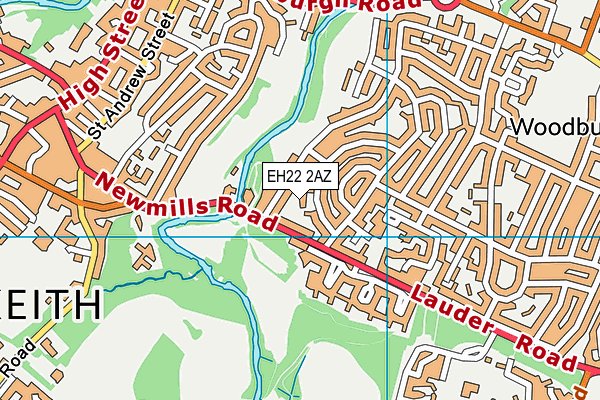 EH22 2AZ map - OS VectorMap District (Ordnance Survey)