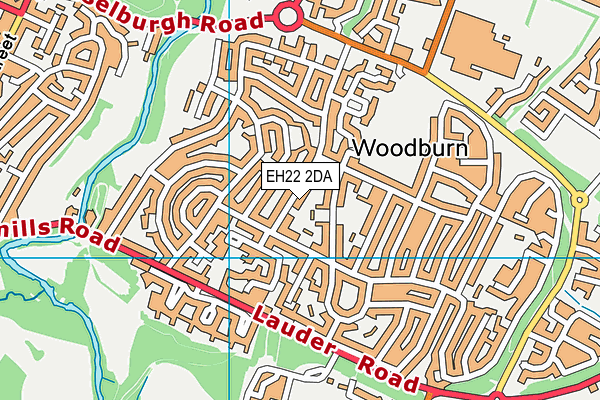 EH22 2DA map - OS VectorMap District (Ordnance Survey)