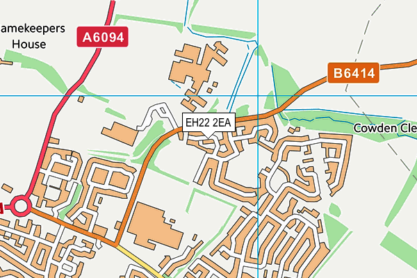 EH22 2EA map - OS VectorMap District (Ordnance Survey)