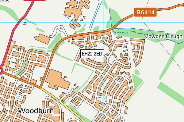 EH22 2ED map - OS VectorMap District (Ordnance Survey)