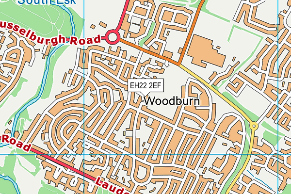 EH22 2EF map - OS VectorMap District (Ordnance Survey)