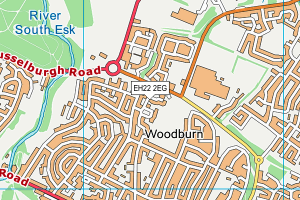 EH22 2EG map - OS VectorMap District (Ordnance Survey)