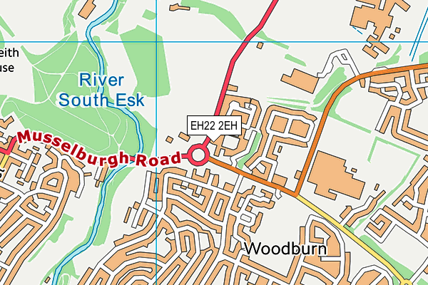 EH22 2EH map - OS VectorMap District (Ordnance Survey)