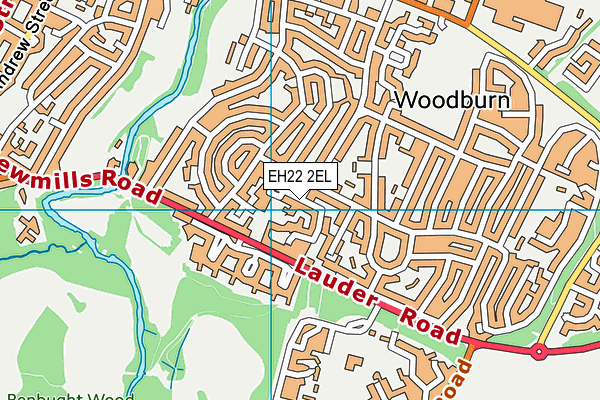 EH22 2EL map - OS VectorMap District (Ordnance Survey)