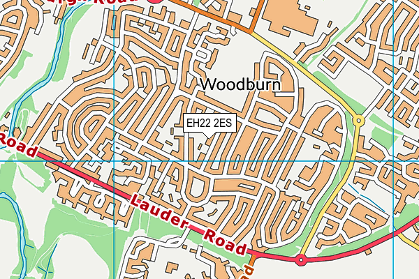 EH22 2ES map - OS VectorMap District (Ordnance Survey)