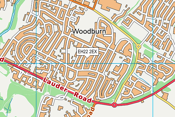 EH22 2EX map - OS VectorMap District (Ordnance Survey)