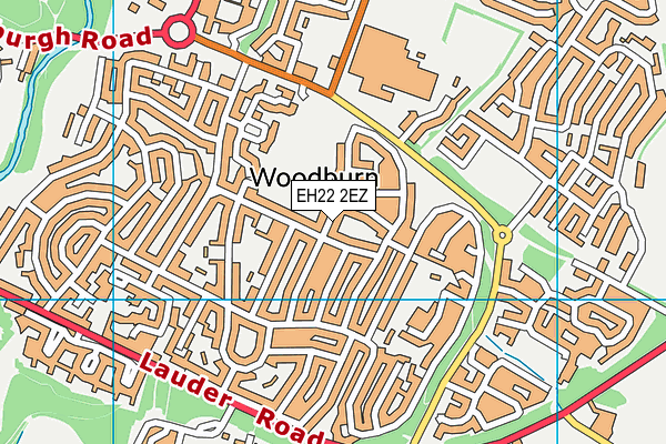 EH22 2EZ map - OS VectorMap District (Ordnance Survey)