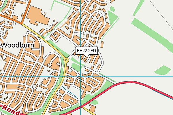 EH22 2FD map - OS VectorMap District (Ordnance Survey)