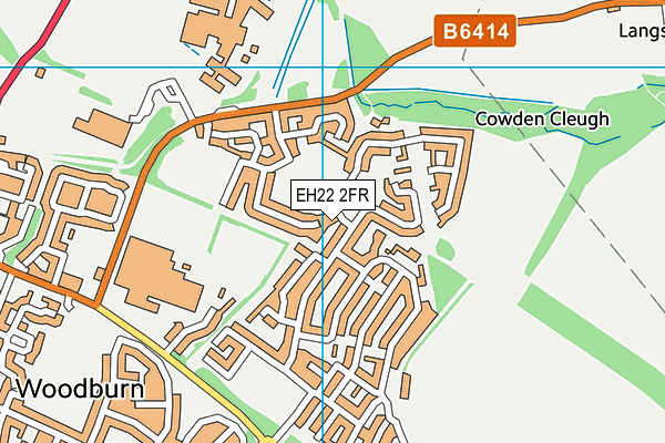 EH22 2FR map - OS VectorMap District (Ordnance Survey)