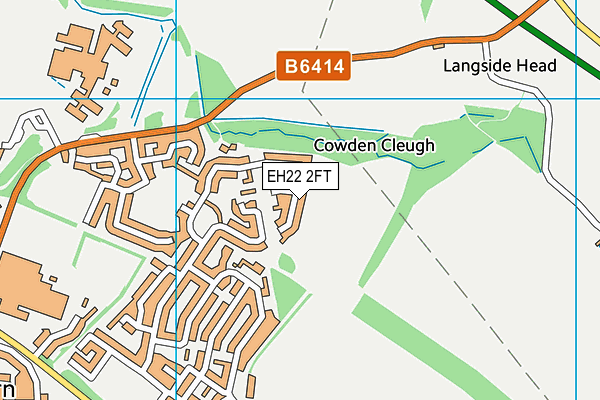 EH22 2FT map - OS VectorMap District (Ordnance Survey)