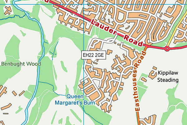 EH22 2GE map - OS VectorMap District (Ordnance Survey)