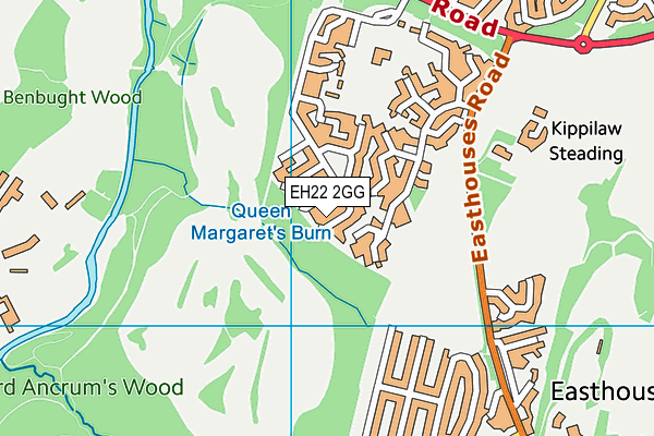 EH22 2GG map - OS VectorMap District (Ordnance Survey)