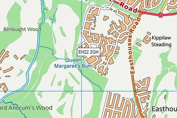 EH22 2GH map - OS VectorMap District (Ordnance Survey)