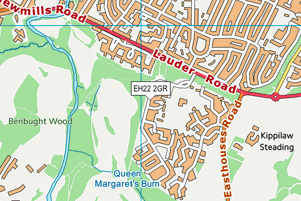 EH22 2GR map - OS VectorMap District (Ordnance Survey)