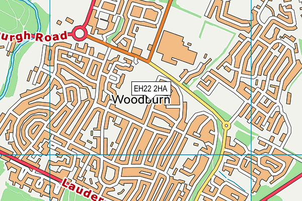 EH22 2HA map - OS VectorMap District (Ordnance Survey)