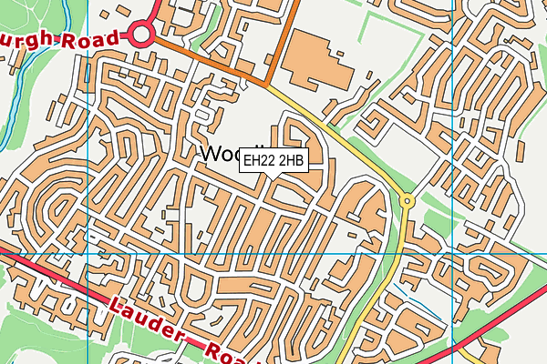 EH22 2HB map - OS VectorMap District (Ordnance Survey)