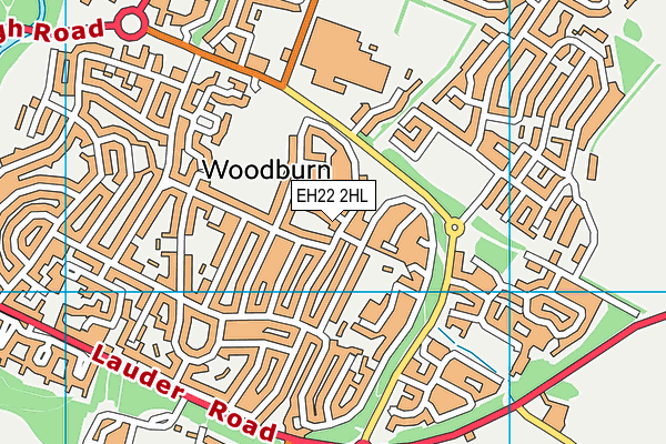 EH22 2HL map - OS VectorMap District (Ordnance Survey)