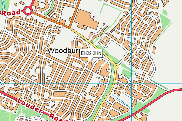 EH22 2HN map - OS VectorMap District (Ordnance Survey)