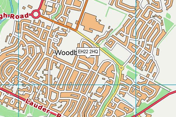 EH22 2HQ map - OS VectorMap District (Ordnance Survey)