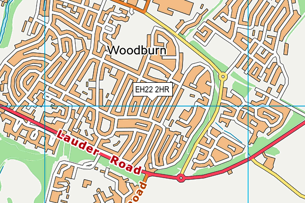 EH22 2HR map - OS VectorMap District (Ordnance Survey)