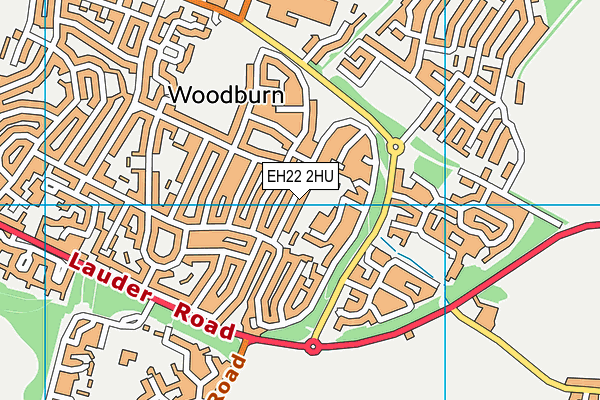 EH22 2HU map - OS VectorMap District (Ordnance Survey)