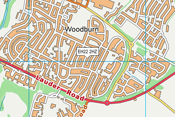 EH22 2HZ map - OS VectorMap District (Ordnance Survey)