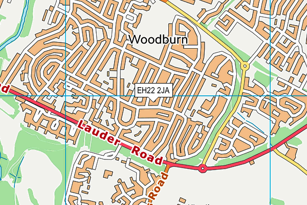 EH22 2JA map - OS VectorMap District (Ordnance Survey)