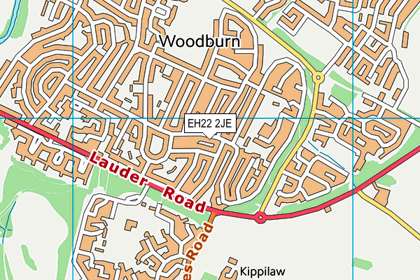 EH22 2JE map - OS VectorMap District (Ordnance Survey)