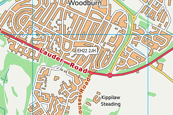 EH22 2JH map - OS VectorMap District (Ordnance Survey)