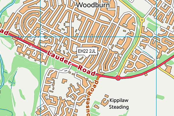 EH22 2JL map - OS VectorMap District (Ordnance Survey)