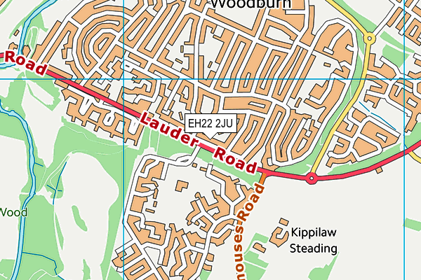 EH22 2JU map - OS VectorMap District (Ordnance Survey)