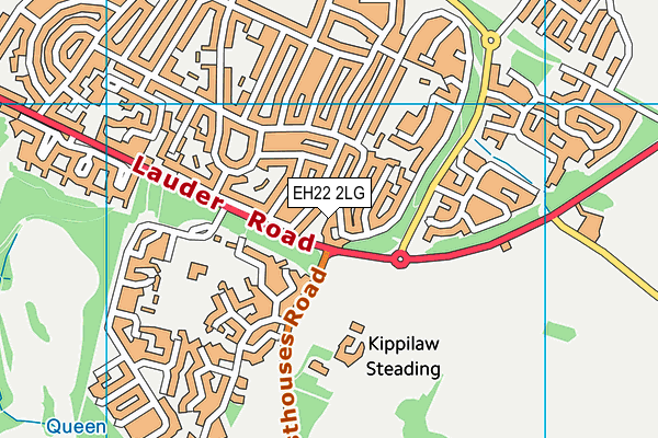 EH22 2LG map - OS VectorMap District (Ordnance Survey)