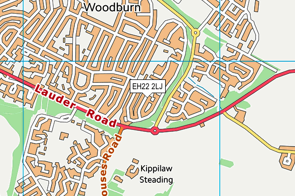 EH22 2LJ map - OS VectorMap District (Ordnance Survey)