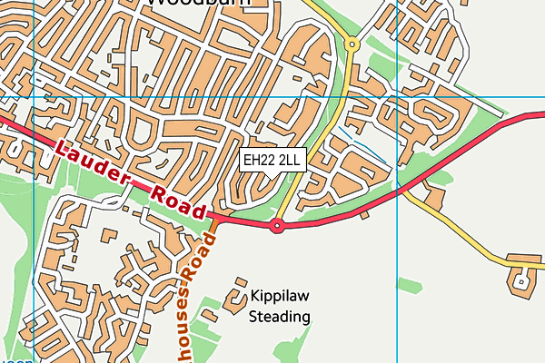 EH22 2LL map - OS VectorMap District (Ordnance Survey)