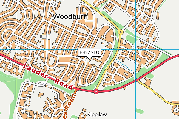 EH22 2LQ map - OS VectorMap District (Ordnance Survey)