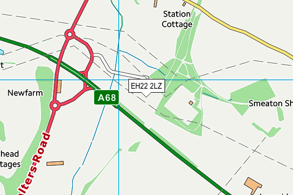 EH22 2LZ map - OS VectorMap District (Ordnance Survey)