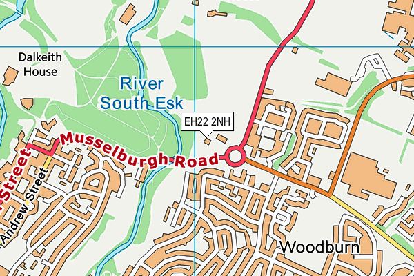 EH22 2NH map - OS VectorMap District (Ordnance Survey)