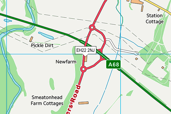 EH22 2NJ map - OS VectorMap District (Ordnance Survey)